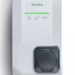 Keba P40 med kontakt Type2. 11kW ladefart på 400v TN.