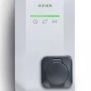 Keba P40 med kontakt Type2. 11kW ladefart på 400v TN.